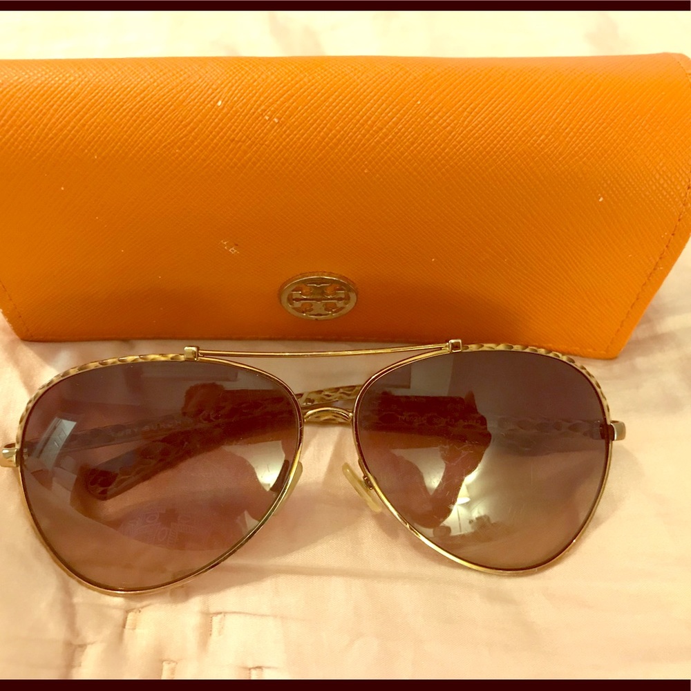 Tory Burch Aviator Sunglasses with Case